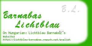 barnabas lichtblau business card